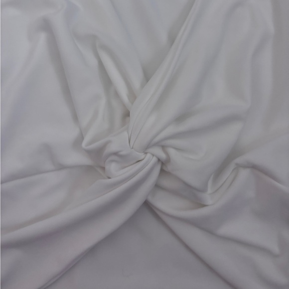 Pretty Little Thing White Tank Top Scrunched Cropped Womens US 2 - Picture 3 of 4